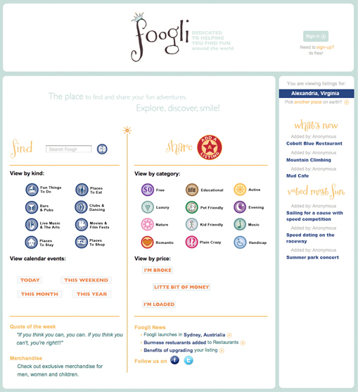 Local Activities and Events Listings